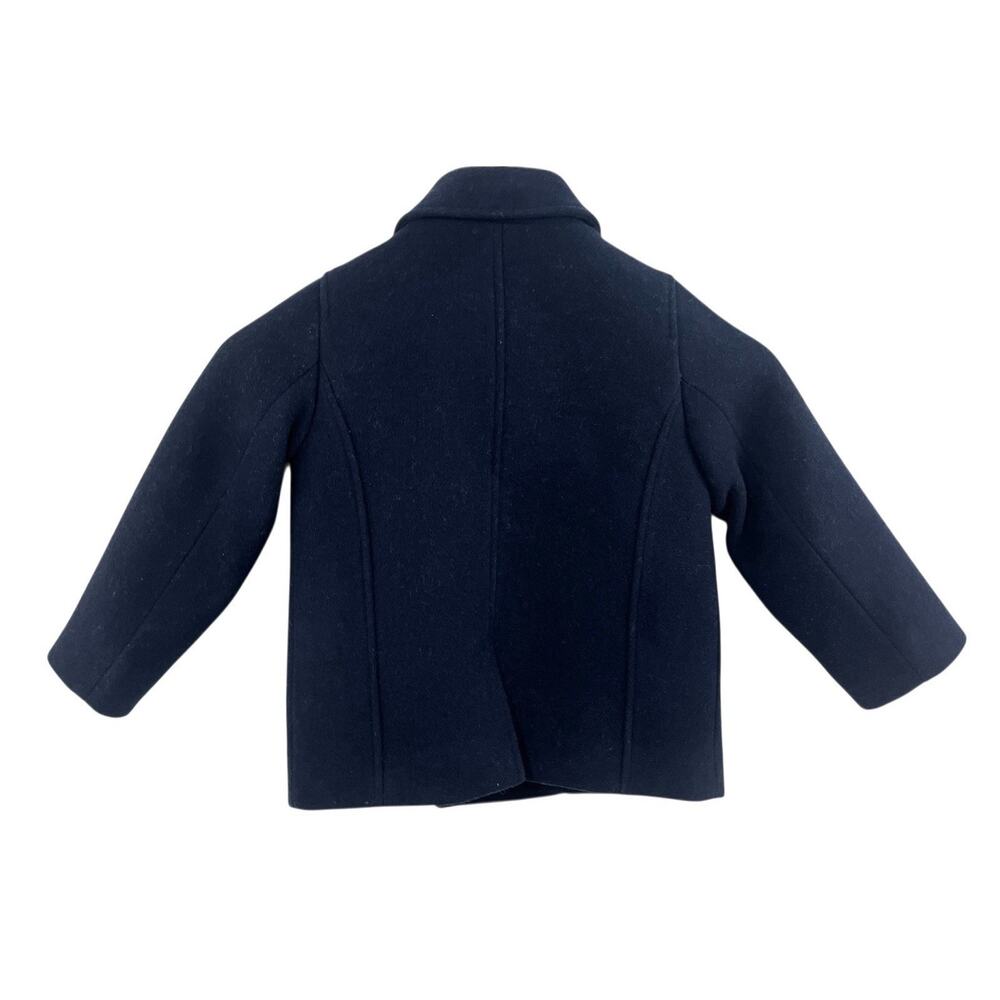 Jcrew Crewcuts Boys Navy Blue Peacoat Size 3 Wool Blend Preppy Kids Girls - Picture 2 of 9
